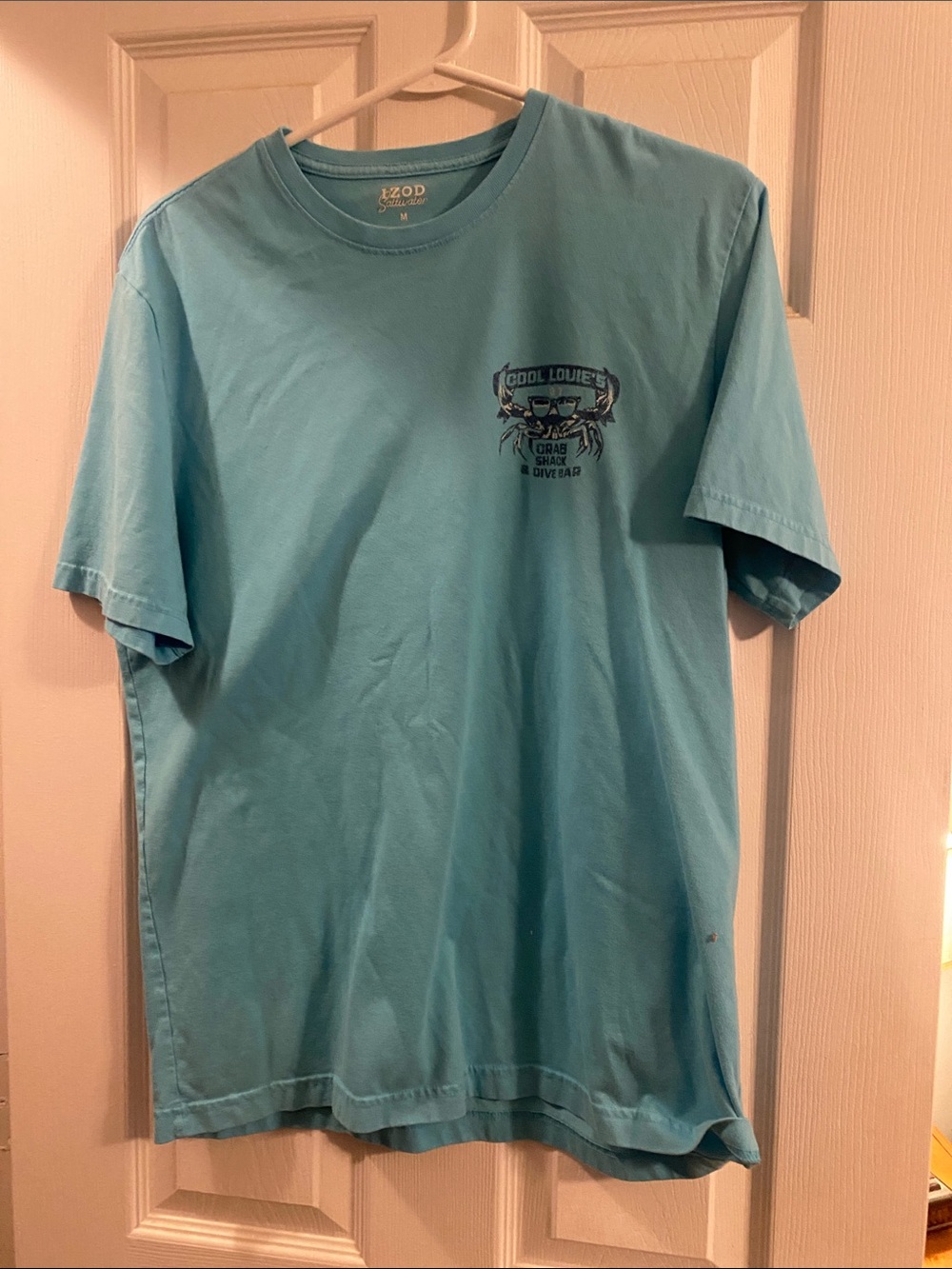 IZOD Saltwater Men’s Sky Blue Short Sleeve Graphic T‑Shirt